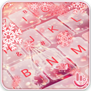 Pink Snow Keyboard Theme aplikacja