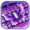 Purple Butterfly لوحة المفاتيح موضوع APK