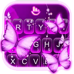 Purple Butterfly Keyboard Theme APK download
