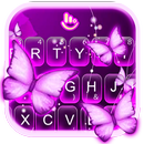 Mariposa púrpura Tema del Teclado APK