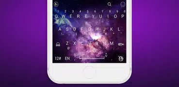 Purple Galaxy Keyboard Theme