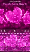 Purple Love Hearts poster