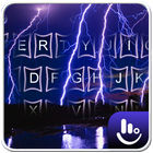 Purple Lightning Keyboard Theme icône