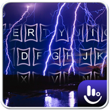 Purple Lightning Keyboard Theme icono