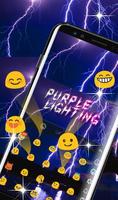 Purple Lightning Keyboard Theme capture d'écran 3