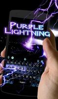 Live Purple lightning Keyboard Theme Plakat