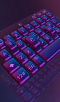 Purple Neon Light Keyboard Theme скриншот 1