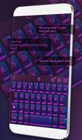 Purple Neon Light Keyboard Theme скриншот 2
