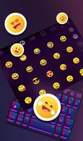 Purple Neon Light Keyboard Theme скриншот 3