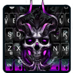 Purple Skull Horns Keyboard Theme