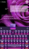 TouchPal Purple Rose Theme captura de pantalla 2