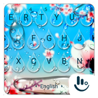 Spring Flower Rain Drops Keyboard Theme icono