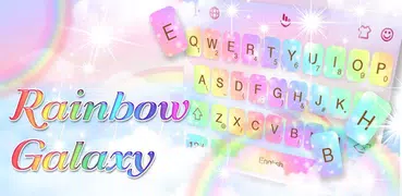 Rainbow Galaxy Keyboard Theme