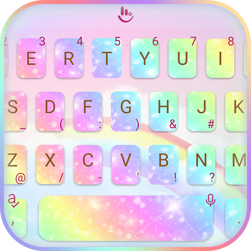 Rainbow Galaxy Keyboard Theme