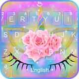 Rainbow Rose Galaxy Unicorn Cat Keyboard Theme Zeichen