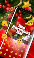 Red Christmas Hat Keyboard Theme captura de pantalla 3