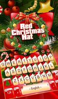 Red Christmas Hat Keyboard Theme Affiche