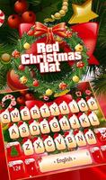 Red Christmas Hat Keyboard Theme Poster
