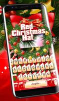Red Christmas Hat Keyboard Theme capture d'écran 1