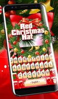Red Christmas Hat Keyboard Theme captura de pantalla 1
