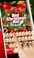Red Christmas Hat Keyboard Theme capture d'écran 2