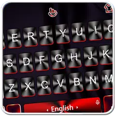 Red Black Metal Keyboard Theme