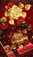 Red Gold Rose Affiche