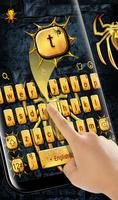 Lustrous Golden Spider Keyboard Theme imagem de tela 1