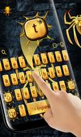 Lustrous Golden Spider Keyboard Theme capture d'écran 1