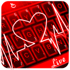 Live 3D Red Neon Heart Keyboard Theme icon
