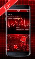 Live 3D Red Neon Heart Keyboard Theme screenshot 1