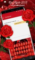 Romantic Love Red Rose Keyboard Theme screenshot 1