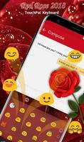 Romantic Love Red Rose Keyboard Theme screenshot 2