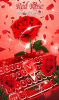 Romantic Red Rose Flower Keyboard Theme Affiche