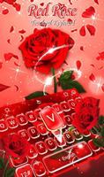 Romantic Red Rose Flower Keyboard Theme poster