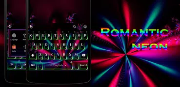 Romantic Neon Keyboard Theme