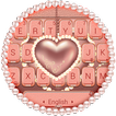 Rose Gold Heart Keyboard Theme