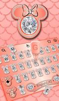 Rose Gold Minny Keyboard Theme poster
