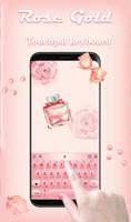 Simple Rose Gold Keyboard Theme captura de pantalla 1