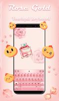 Simple Rose Gold Keyboard Theme captura de pantalla 3