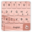 Seda color oro rosado Tema del Teclado