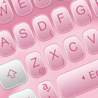 Rose Gold White Keyboard Theme иконка