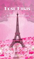 Pink Romantic Rose Paris Keyboard Theme Affiche