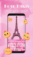 Pink Romantic Rose Paris Keyboard Theme captura de pantalla 3