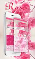 Pink Rose Keyboard Theme-poster
