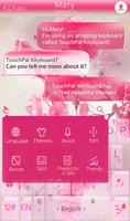 Pink Rose Keyboard Theme captura de pantalla 3