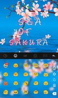 Sea of Sakura Keyboard Theme captura de pantalla 1