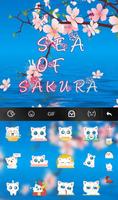 Sea of Sakura Keyboard Theme capture d'écran 2