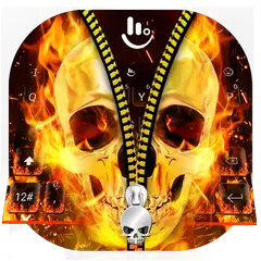Skull Zipper Keyboard Theme APK download