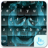 Hell Skull Fire Keyboard Theme ไอคอน